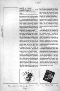 Hacer el amor  [artículo].