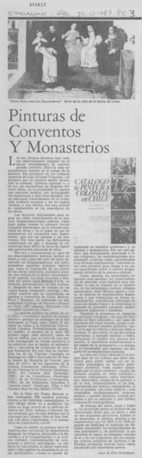 Pintura de conventos y monasterios