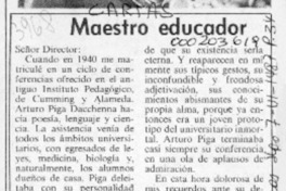 Maestro educador  [artículo] J. A. C. M.