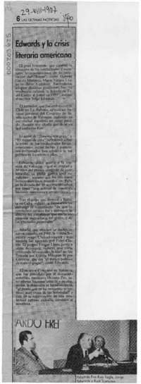 Edwards y la crisis literaria americana  [artículo].