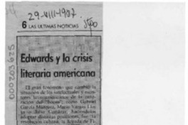 Edwards y la crisis literaria americana  [artículo].