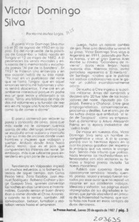 Víctor Domingo Silva  [artículo] Marino Muñoz Lagos.