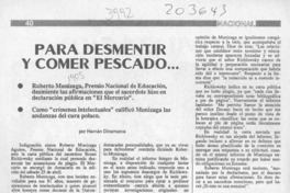 Para desmentir y comer pescado --  [artículo] Hernán Dinamarca.