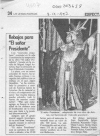 Rebajas para "El señor Presidente"  [artículo].
