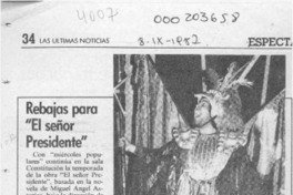 Rebajas para "El señor Presidente"  [artículo].