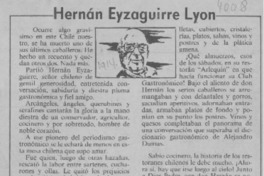 Hernán Eyzaguirre Lyon  [artículo] Estilete.