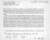 Poemas hablados  [artículo] Carmen Foxley.