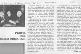 Perfil del primer director  [artículo] Pitas Payas.