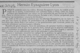 Hernán Eyzaguirre Lyon  [artículo] Elías Sánchez Figueroa.