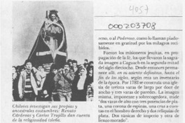 Devoción en isla Caguach  [artículo] Jaime Quezada.