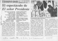 El Espectáculo de "El señor presidente"  [artículo].