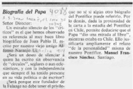 Biografía del Papa