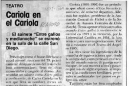 Cariola en el Cariola  [artículo] H. E.