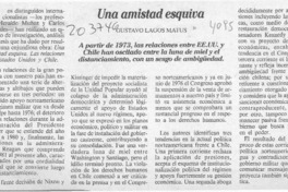 Una amistad esquiva  [artículo] Gustavo Lagos Matus.