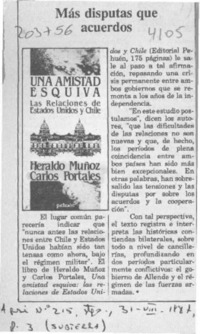 Más disputas que acuerdos  [artículo].