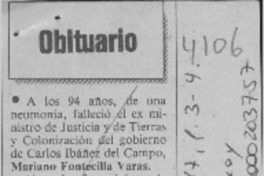 Obituario  [artículo].