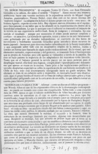 El señor Presidente  [artículo] Pedro Labra.