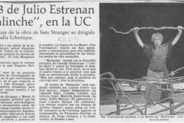 El 23 de julio estrenan "Malinche", en la UC  [artículo].