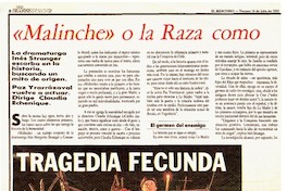 "Malinche" o la raza como tragedia fecunda