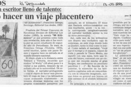 Cómo hacer un viaje placentero  [artículo] Eduardo Guerrero.