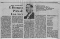 El hermano poeta de una santa  [artículo] Braulio Fernández Biggs.