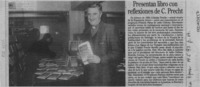 Presentan libro con reflexiones de C. Precht  [artículo].