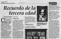 Recuerdo de la tercera edad  [artículo] Juan Carlos Etcheverry.
