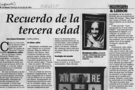 Recuerdo de la tercera edad  [artículo] Juan Carlos Etcheverry.