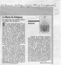 La manía de adelgazar  [artículo] Ramón Florenzano.