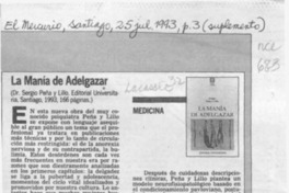 La manía de adelgazar  [artículo] Ramón Florenzano.