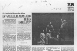 En "Galileo, el mensajero de las estrellas", el conflicto mueve los hilos  [artículo] Galo Gálvez.