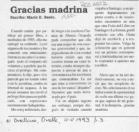 Gracias madrina  [artículo] Mario E. Banic.