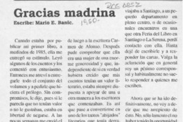 Gracias madrina  [artículo] Mario E. Banic.