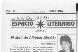 El abril de Alfonso Alcalde  [artículo] Silvia Rodríguez B.