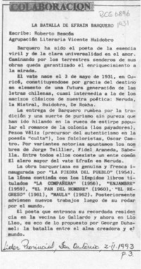 La batalla de Efraín Barquero  [artículo] Roberto Bescós.