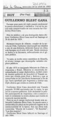 Guillermo Blest Gana  [artículo] Fap.