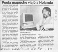 Poeta mapuche viajó a Holanda  [artículo].