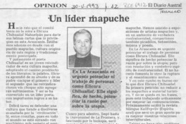 Un líder mapuche  [artículo] Benjamín Vogel.