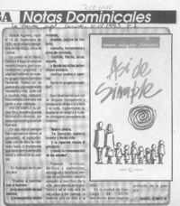 Así de simple  [artículo] Isabel Gómez M.