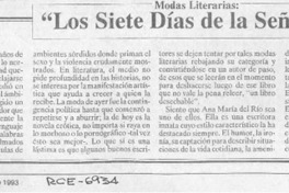 "Los siete días de la señora K"  [artículo] Flor María Aninat.