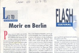 Morir en Berlín