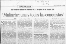 "Malinche, una y todas las conquistas"  [artículo] Y. Z.