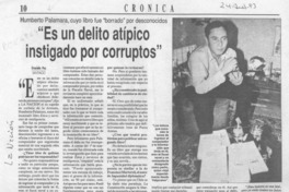 "Es un delito atípico instigado por corruptos"  [artículo] Graciela Paz.