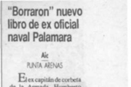 "Borraron" nuevo libro de ex oficial naval Palamara  [artículo] Aic.