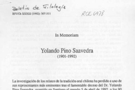 Yolando Pino Saavedra (1901-1992)  [artículo] Luis Prieto.