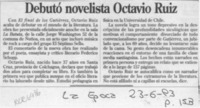 Debutó novelista Octavio Ruiz  [artículo]