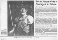 "Héctor Noguera trae a Santiago a su Quijote