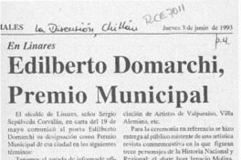 Edilberto Domarchi, Premio Municipal  [artículo].
