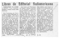 Libros de Editorial Sudamericana  [artículo].