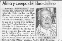 Alma y cuerpo del libro chileno  [artículo] Hugo Montes Brunet.
